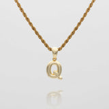 Mini Bubble Initial Necklace – 18K Gold-Plated Personalized Charm | Huna Jewelry