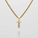 Mini Bubble Initial Necklace – 18K Gold-Plated Personalized Charm | Huna Jewelry