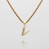 Mini Bubble Initial Necklace – 18K Gold-Plated Personalized Charm | Huna Jewelry