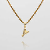 Mini Bubble Initial Necklace – 18K Gold-Plated Personalized Charm | Huna Jewelry