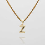 Mini Bubble Initial Necklace – 18K Gold-Plated Personalized Charm | Huna Jewelry
