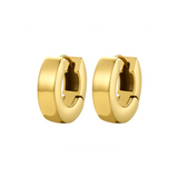 Minimalist Gold-Plated Huggie Earrings - Waterproof, Hypoallergenic, Everyday Luxury