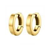 Minimalist Gold-Plated Huggie Earrings - Waterproof, Hypoallergenic, Everyday Luxury