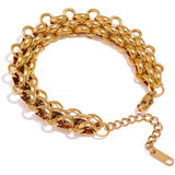 Nica Charm Link Chain Bracelet – Adjustable & Modern | Huna Jewelry