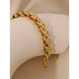 Nica Charm Link Chain Bracelet – Adjustable & Modern | Huna Jewelry