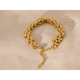Nica Charm Link Chain Bracelet – Adjustable & Modern | Huna Jewelry