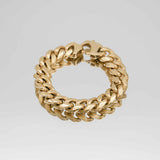 Chunky Cuban Chain Bracelet – 18K Gold-Plated Statement Bracelet | Huna Jewelry