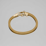 Herringbone Chain Bracelet – 18K Gold-Plated Classic Flat Chain | Huna Jewelry