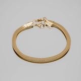 Herringbone Chain Bracelet – 18K Gold-Plated Classic Flat Chain | Huna Jewelry