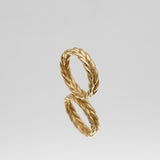 Masia Plait Ring – 18K Gold-Plated Woven Design | Huna Jewelry