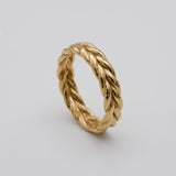 Masia Plait Ring – 18K Gold-Plated Woven Design | Huna Jewelry