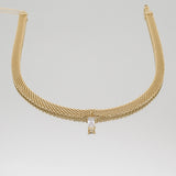 Kaya Thick Necklace – 18K Gold-Plated Cubic Zirconia Chain | Huna Jewelry