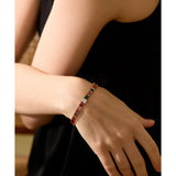 Ruth Prism Glow Bracelet – Rainbow Radiance in Baguette Cut | Huna Jewelry