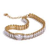 Ruth Prism Glow Bracelet – Rainbow Radiance in Baguette Cut | Huna Jewelry