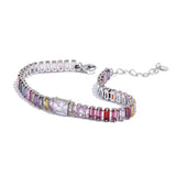 Ruth Prism Glow Bracelet – Rainbow Radiance in Baguette Cut | Huna Jewelry
