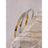 Ruthie Polished Bangle – Chic Bracelet with Cubic Zirconia | Huna Jewelry