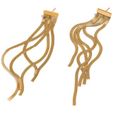 Heidi Chain Drop Earrings – Elegant Golden Tassel Statement | Huna Jewelry