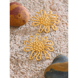Collins Floral Stud Earrings – Bold, Waterproof & Hypoallergenic | Huna Jewelry