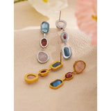 Lilia Natural Stone Drop Earrings – Elegant Dangle Jewelry for Women | Huna Jewelry