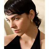 Santana Hoop Earrings – Pearl & Cubic Zirconia Elegant Statement | Huna Jewelry