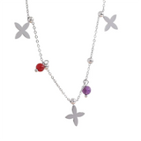 Annamaria Natural Stone Flower Necklace – Trendy Waterproof Jewelry | Huna Jewelry