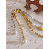 Agatha Pearl Beaded Y Necklace – Classic & Elegant Jewelry | Huna Jewelry