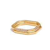 Dorothy Square Stackable Ring – Minimalist Thin Band Jewelry | Huna Jewelry