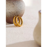 Constance U-Shape Hoop Earrings – Polished, Waterproof & Chic | Huna Jewelry
