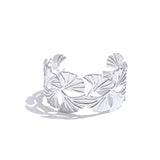 Wren Ginkgo Leaf Cuff Bracelet – Wide, Waterproof & Elegant | Huna Jewelry