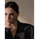 Kirsten Double Heart Drop Earrings – Romantic Chic with Modern Shine | Huna Jewelry