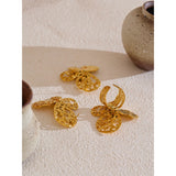 Annabelle Gold Butterfly Earrings & Cuff Ring – Elegant Jewelry Set | Huna Jewelry
