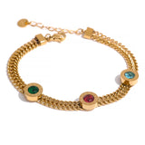Mercy Cuban Chain Bracelet – Trendy & Chic with Cubic Zirconia | Huna Jewelry