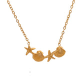 Lillian Starfish & Shell Pendant Necklace – Beach-Inspired Jewelry | Huna Jewelry