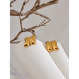 Fenna Gold Stud Earrings – Sophisticated & Waterproof for Every Occasion | Huna Jewelry