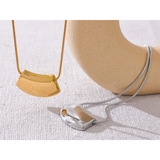 Helga Geometric Pendant – Waterproof Statement Necklace for Women | Huna Jewelry
