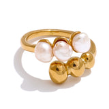 Elizabeth Pearl Ring – Natural Freshwater Adjustable Timeless Jewelry | Huna Jewelry