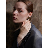 Lena Leaves Flower Stud Earrings - Hypoallergenic & Waterproof | Huna Jewelry