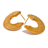 Noemi C-Shaped Earrings – Vintage & Tarnish-Resistant Statement Jewelry | Huna Jewelry