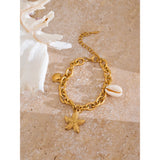 Nell Shell Chain Bracelet – Trendy & Stylish Piece | Huna Jewelry