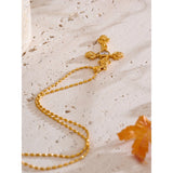 Elizabeth Beaded Necklace – Rose Flower & Cross Pendant, Elegant Jewelry | Huna Jewelry