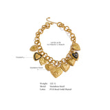 Amelia Heart Pendant Necklace – Floral Charm Chain Jewelry | Huna Jewelry