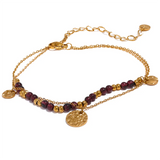 Ophelia Layered Beaded Bracelet – Chic & Stylish with Dangling Charms | Huna Jewelry