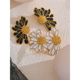 Chloe Flower Stud Earrings – Bold & Elegant Statement Jewelry | Huna Jewelry