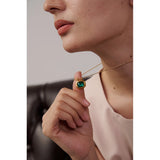 Youra Square Pendant Necklace – Sparkling with Colorful Zirconia Stones | Huna Jewelry