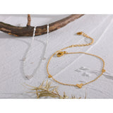 Olivia Heart Anklet – Dainty Waterproof Chain Ankle Bracelet | Huna Jewelry
