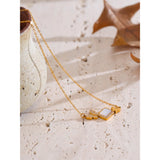 Ginny Butterfly Pendant – Dainty Gold Necklace with Zirconia Stones | Huna Jewelry