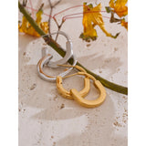 Kourtney Minimalist U-Shape Huggie Earrings – Sleek Everyday Elegance | Huna Jewelry