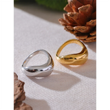 Lucille Smooth Minimalist Ring – Elegant & Stylish | Huna Jewelry