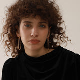 Daniela Oval Drop Earrings – Delicate Long Statement Jewelry | Huna Jewelry