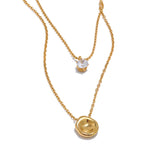 Coco Double Layer Necklace – Waterproof Cubic Zirconia Jewelry | Huna Jewelry
